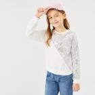 Shein Girls Contrast Sequin Pullover