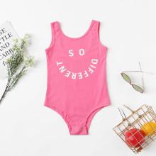 Shein Girls Letter Print Tank Romper