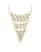 Shein Purple Triangle Pendant Necklace