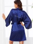 Shein Self Tie Wrap Bride Robe
