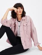 Shein Pearl Beaded Ripped Raw Cut Trim Jacket