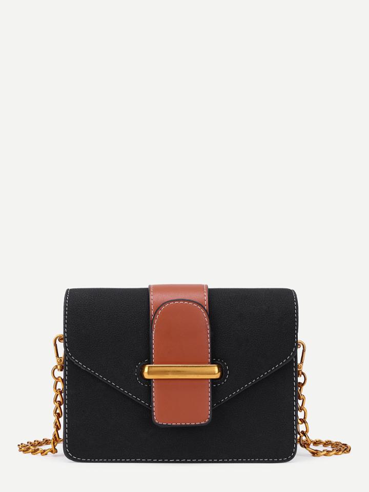 Shein Two Tone Flap Chain Bag