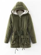 Shein Fuzzy Lined Utility Parka Coat