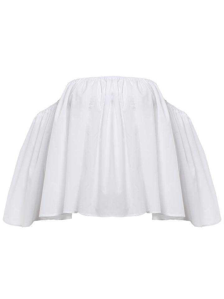Shein Off-the-shoulder Elastic Swing Top