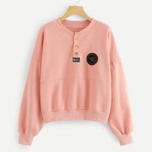 Shein Patched Decoration Sweatshirt
