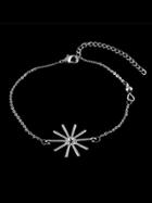 Shein Simple Siver Color Snowflake Shape Chain Bracelet