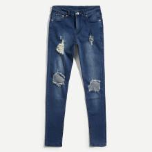 Shein Men Destroyed Skinny Denim Pants