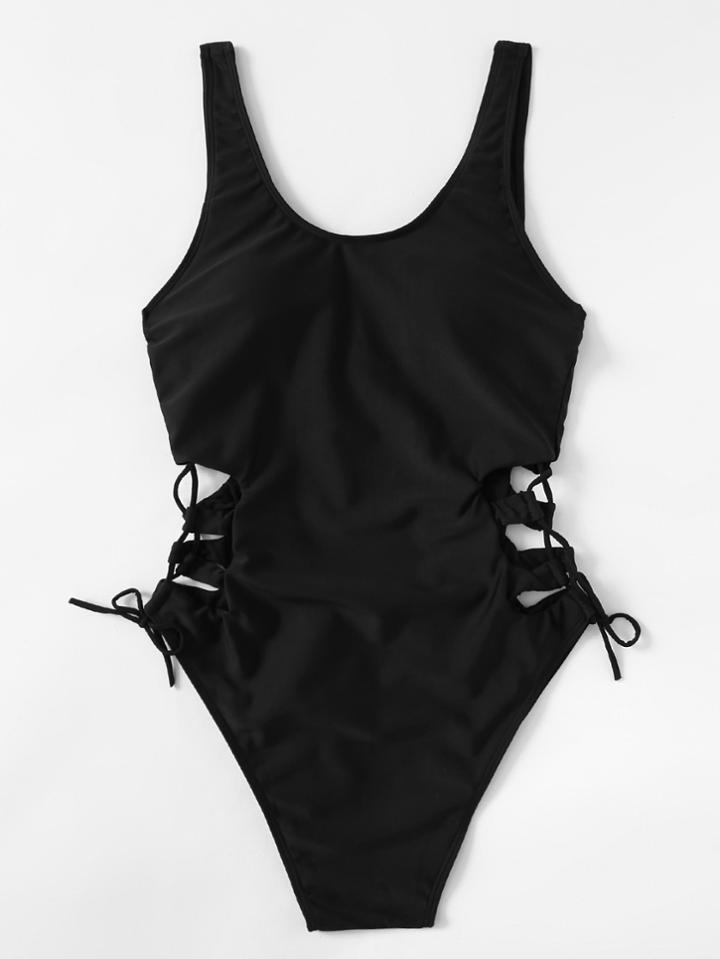 Shein Open Back Cut Out Swimsuit