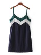 Shein Chevron Striped Cami Dress
