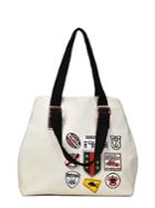 Shein Patch Detail Canvas Shoulder Bag