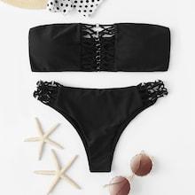 Shein Ladder Cut-out Ring Detail Bikini Set