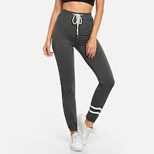 Shein Drawstring Waist Stripe Pants
