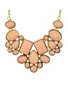 Shein Pink Imitation Gemstone Chunky Statement Necklace