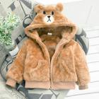 Shein Toddler Boys Embroidered Hooded Teddy Jacket