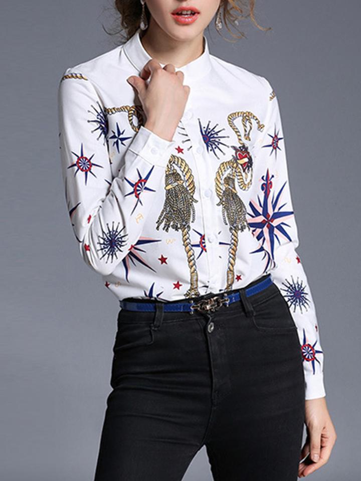 Shein Rope Print Shirt
