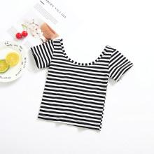 Shein Girls Contrast Striped T-shirt