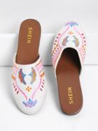 Shein Embroidery Round Toe Flats