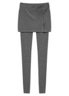 Rosewe Deep Grey Fake Two Pieces Ankle Length Leggings