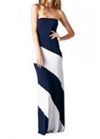 Rosewe Fine Quality Strip Design Tube Dress For Woman