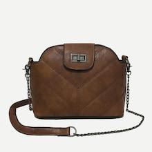 Shein Chevron Detail Chain Crossbody Bag