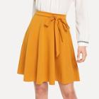 Shein Self Belted A-line Skirt