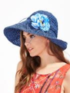 Shein Random Flower Straw Beach Hat