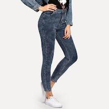 Shein Zip Fly Pocket Skinny Jeans