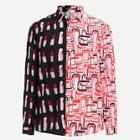 Shein Men Mixed Print Two Tone Shirt