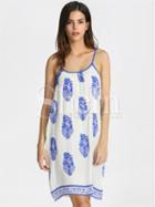 Shein White Camisole Spaghetti Strap Patterned Floral Dress