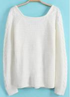 Rosewe Brief Round Neck Long Sleeve Knitting Wool Sweaters