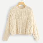 Shein Loose Knit Fringe Embellished Jumper