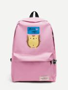 Shein Hedgehog Print Satchel Backpack
