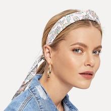 Shein Paisley Headband & Hair Tie Set 2pcs