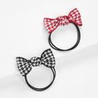 Shein Houndstooth Knot Hair Tie 2pcs