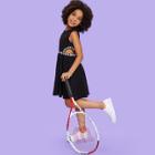 Shein Girls Cutout Waist Lettering Dress