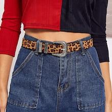Shein Leopard Pattern Buckle Belt
