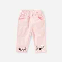 Shein Girls Cartoon Embroidered Shorts