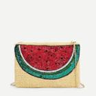 Shein Watermelon Pattern Straw Chain Bag