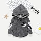 Shein Toddler Boys Elbow Patch Hooded Sweatshirt