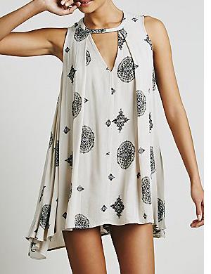 Shein White Sleeveless Floral Hollow Dress