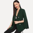 Shein Split Flounce Sleeve Double Breasted Blazer