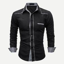 Shein Men Contrast Plaid Shirt