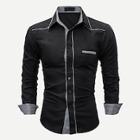 Shein Men Contrast Plaid Shirt