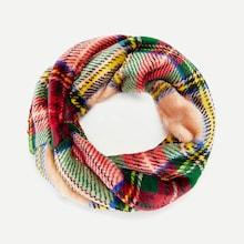 Shein Girls Plaid Infinity Scarf