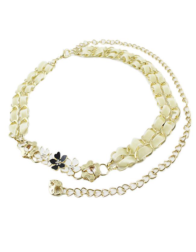 Shein 2015 New Coming Black And White Long Lady New Fashion Belt