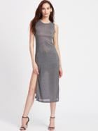 Shein High Split Side Sheer Dress