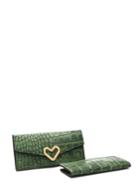 Shein Heart Croc Embossed Combination Bag 2pcs