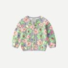 Shein Toddler Girls Floral Print Jacket