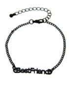 Shein Black Plated Chain Letter Bracelet