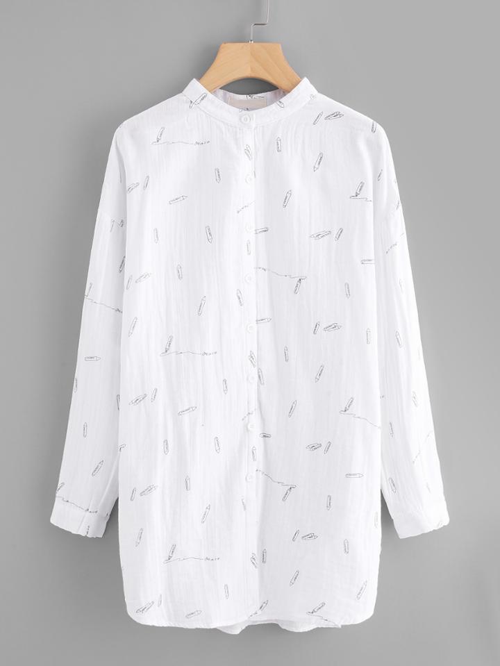 Shein Pencil Print Shirt Dress